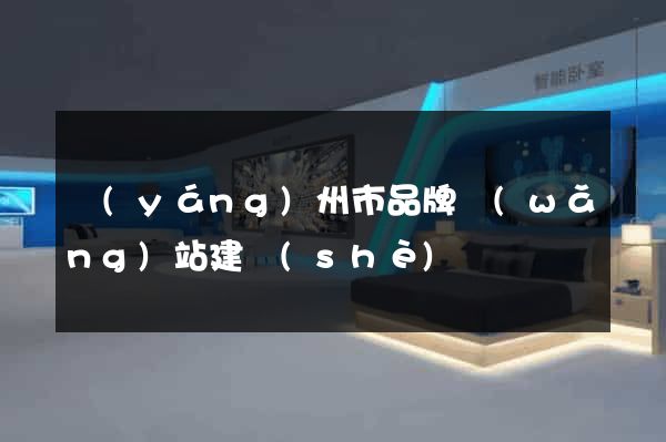 揚(yáng)州市品牌網(wǎng)站建設(shè)
