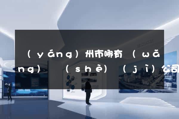 揚(yáng)州市哪有網(wǎng)頁設(shè)計(jì)公司