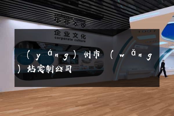 揚(yáng)州市網(wǎng)站定制公司