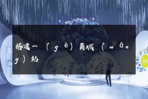 搭建一個(gè)商城網(wǎng)站