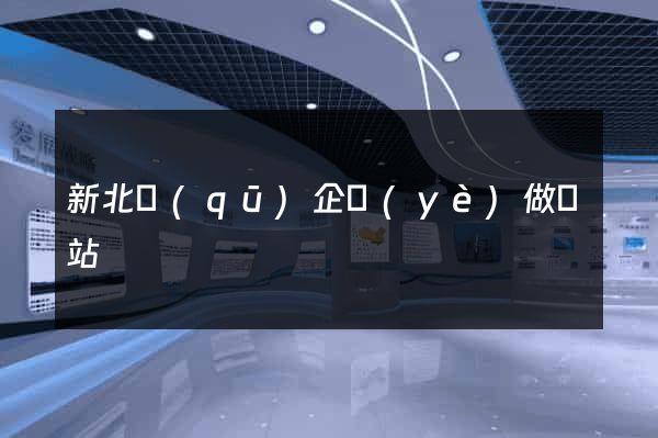 新北區(qū)企業(yè)做網站