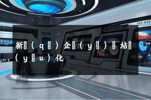 新區(qū)企業(yè)網站優(yōu)化