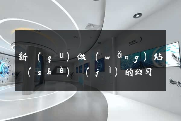 新區(qū)做網(wǎng)站設(shè)計(jì)的公司