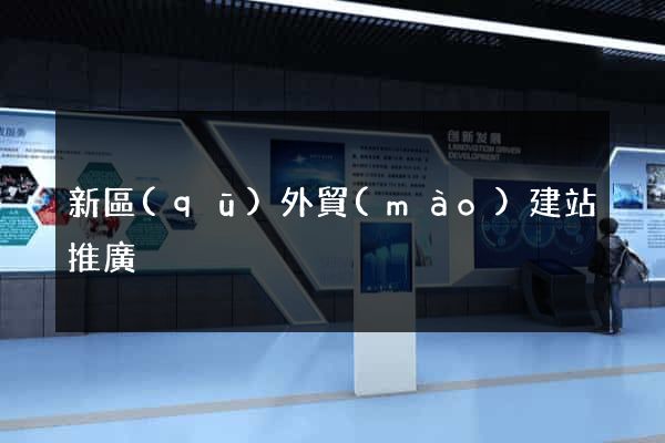 新區(qū)外貿(mào)建站推廣
