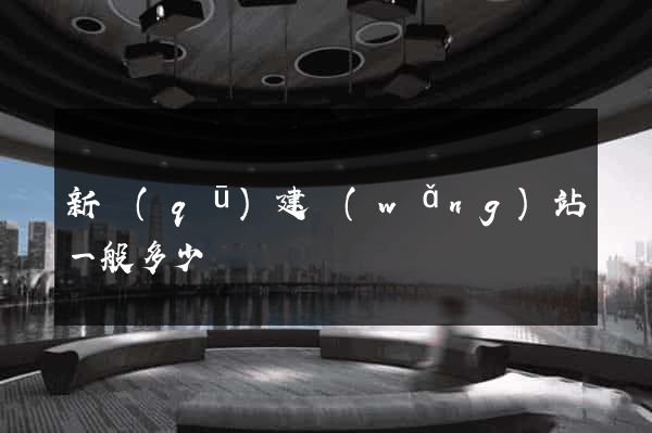 新區(qū)建網(wǎng)站一般多少錢