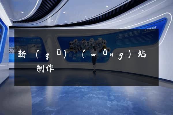 新區(qū)網(wǎng)站設計與制作