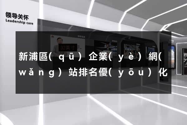 新浦區(qū)企業(yè)網(wǎng)站排名優(yōu)化