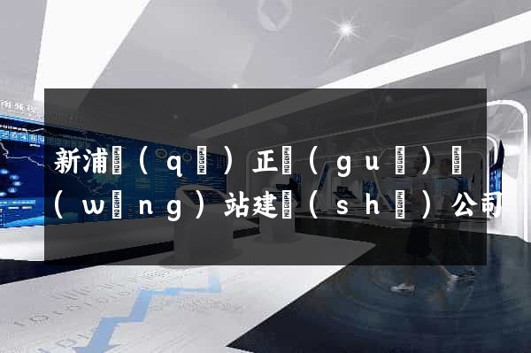 新浦區(qū)正規(guī)網(wǎng)站建設(shè)公司
