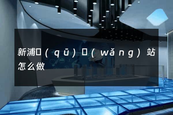 新浦區(qū)網(wǎng)站怎么做