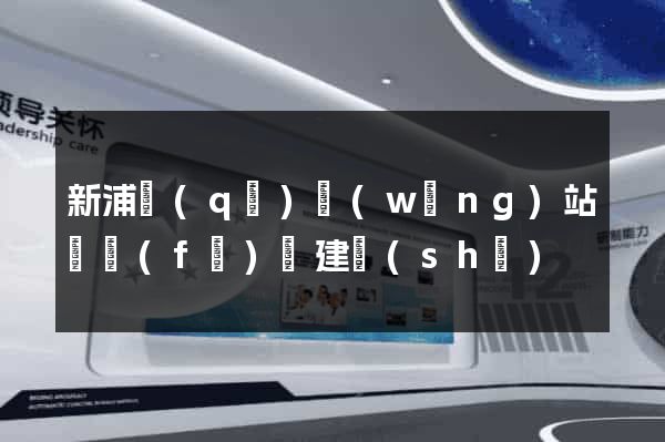 新浦區(qū)網(wǎng)站開發(fā)與建設(shè)