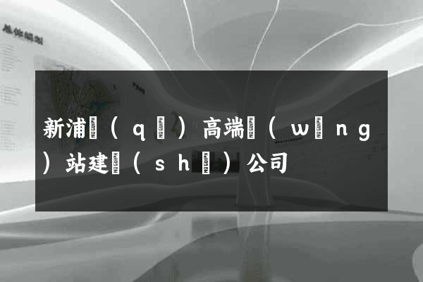 新浦區(qū)高端網(wǎng)站建設(shè)公司