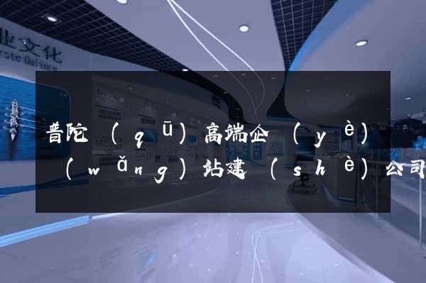 普陀區(qū)高端企業(yè)網(wǎng)站建設(shè)公司