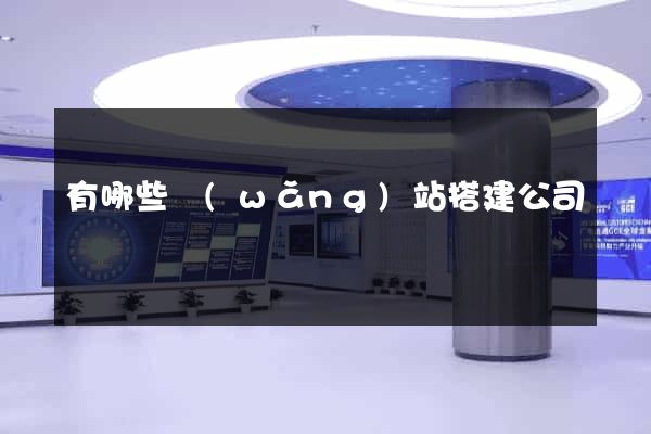 有哪些網(wǎng)站搭建公司