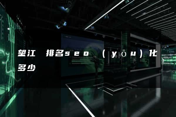 望江縣排名seo優(yōu)化多少錢