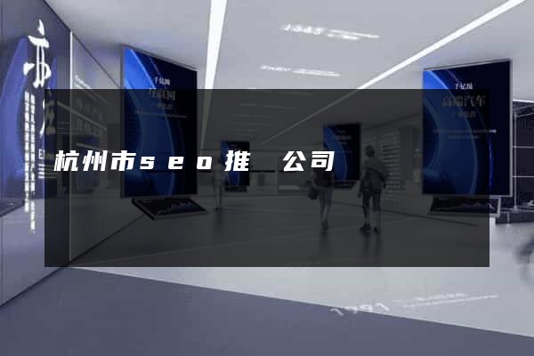 杭州市seo推廣公司