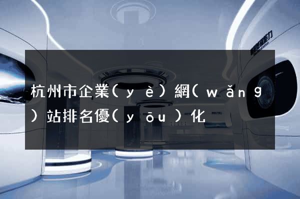 杭州市企業(yè)網(wǎng)站排名優(yōu)化