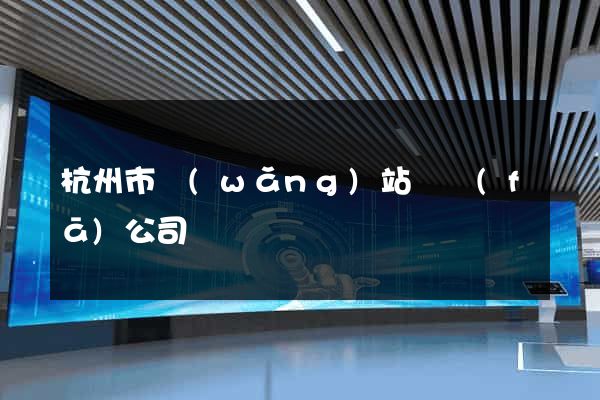 杭州市網(wǎng)站開發(fā)公司