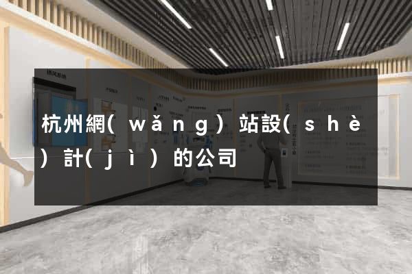 杭州網(wǎng)站設(shè)計(jì)的公司
