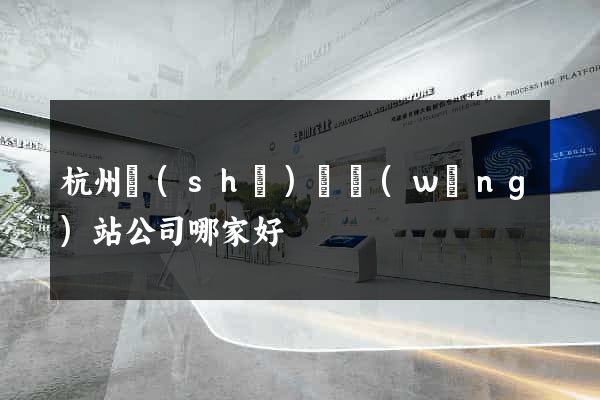 杭州設(shè)計網(wǎng)站公司哪家好