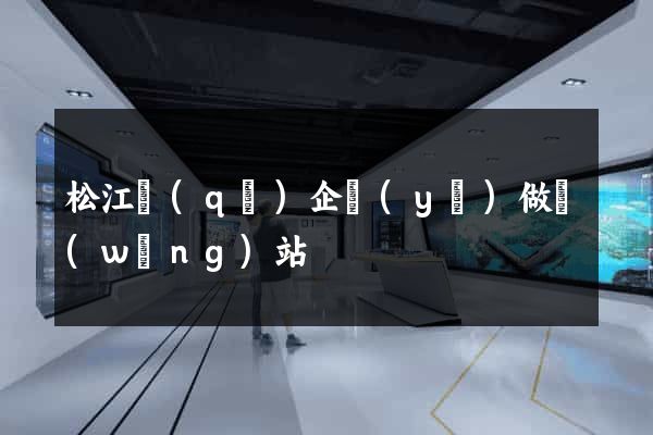 松江區(qū)企業(yè)做網(wǎng)站