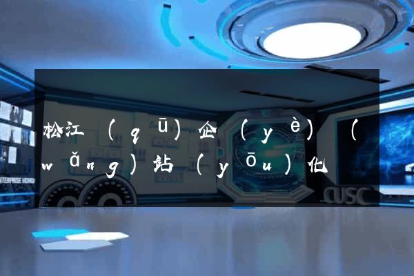 松江區(qū)企業(yè)網(wǎng)站優(yōu)化