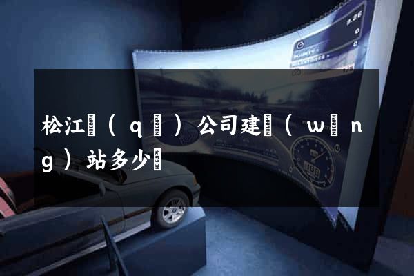 松江區(qū)公司建網(wǎng)站多少錢