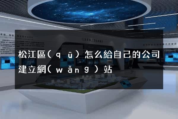 松江區(qū)怎么給自己的公司建立網(wǎng)站