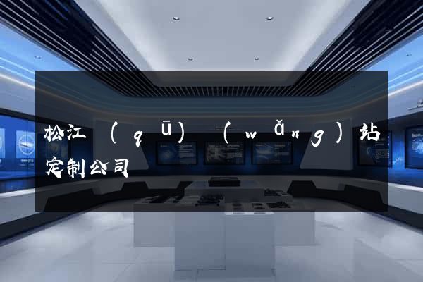 松江區(qū)網(wǎng)站定制公司