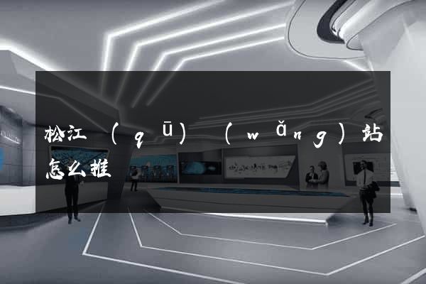 松江區(qū)網(wǎng)站怎么推廣