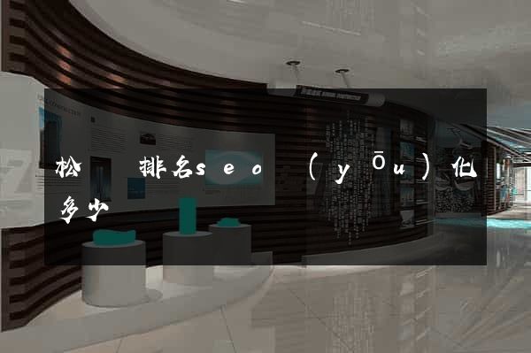 松陽縣排名seo優(yōu)化多少錢