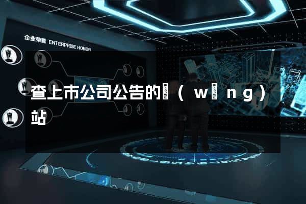 查上市公司公告的網(wǎng)站