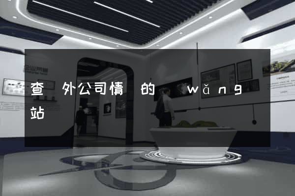 查國外公司情況的網(wǎng)站