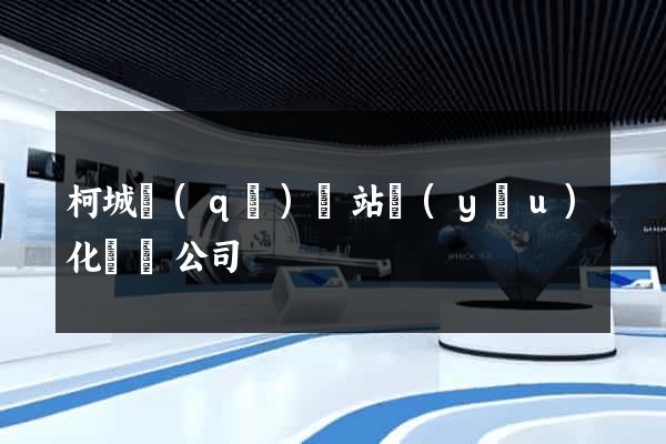 柯城區(qū)網站優(yōu)化設計公司