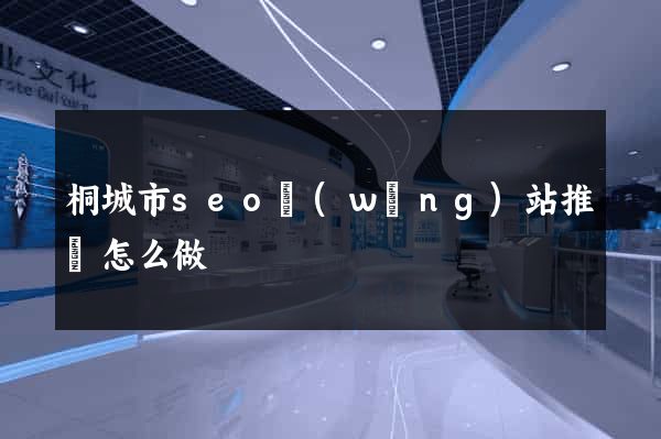 桐城市seo網(wǎng)站推廣怎么做