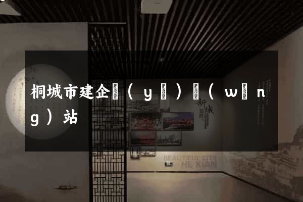 桐城市建企業(yè)網(wǎng)站