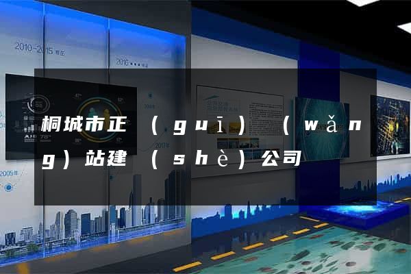 桐城市正規(guī)網(wǎng)站建設(shè)公司