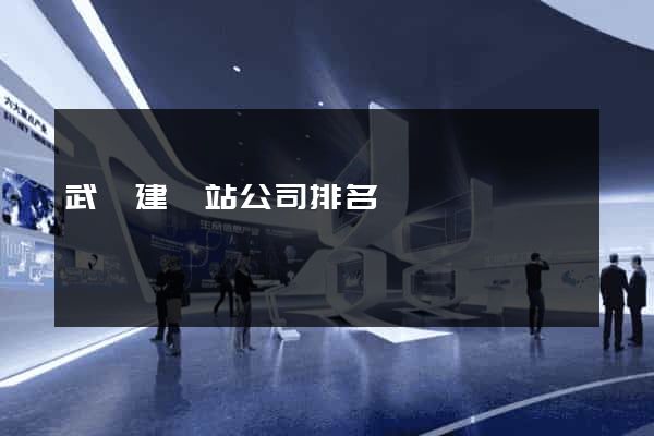 武漢建網站公司排名