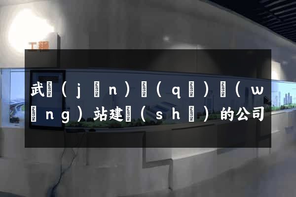 武進(jìn)區(qū)網(wǎng)站建設(shè)的公司