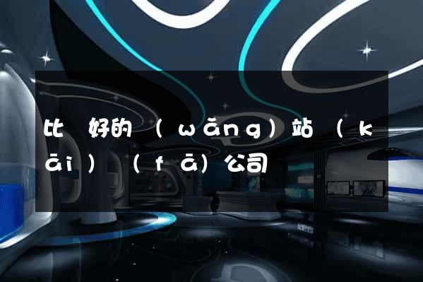 比較好的網(wǎng)站開(kāi)發(fā)公司