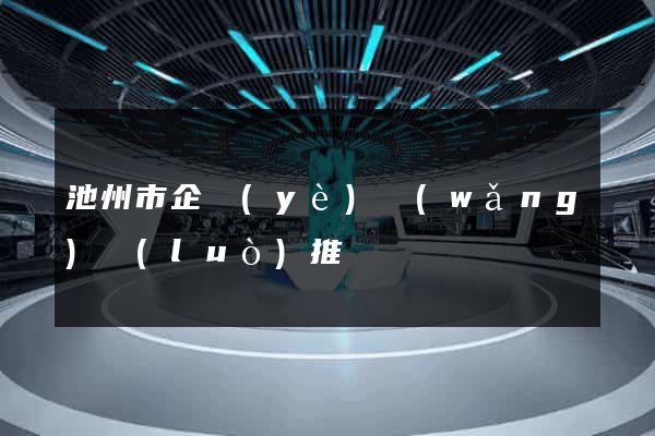 池州市企業(yè)網(wǎng)絡(luò)推廣