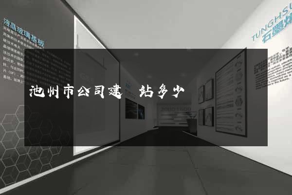 池州市公司建網站多少錢