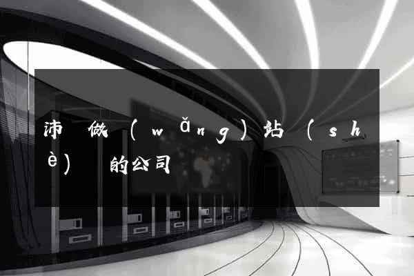 沛縣做網(wǎng)站設(shè)計的公司