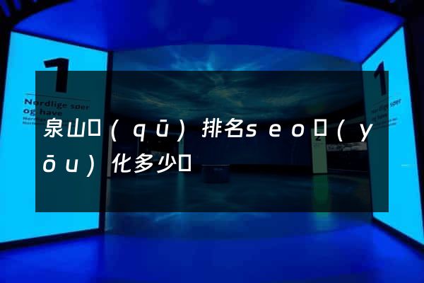 泉山區(qū)排名seo優(yōu)化多少錢
