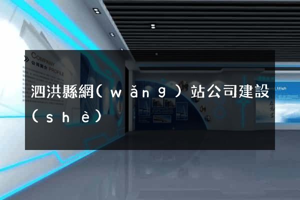 泗洪縣網(wǎng)站公司建設(shè)