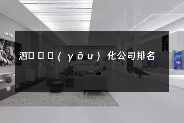 泗陽縣優(yōu)化公司排名