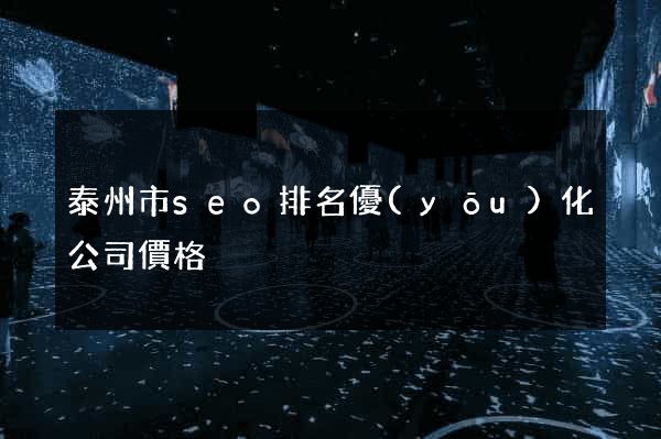 泰州市seo排名優(yōu)化公司價格