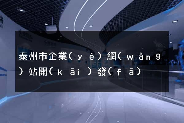 泰州市企業(yè)網(wǎng)站開(kāi)發(fā)