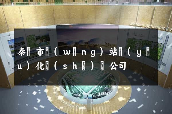 泰興市網(wǎng)站優(yōu)化設(shè)計公司