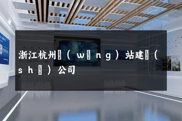 浙江杭州網(wǎng)站建設(shè)公司