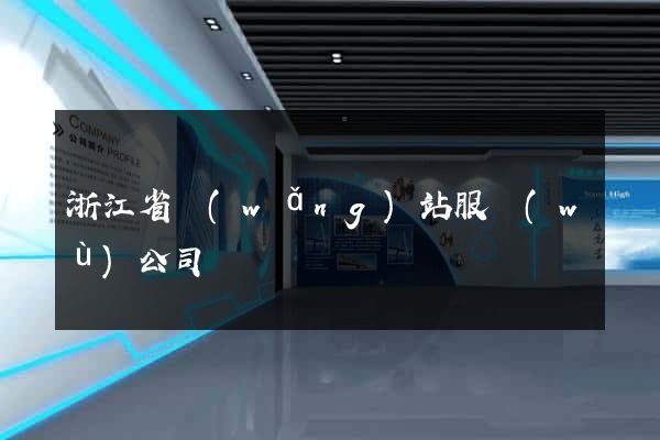 浙江省網(wǎng)站服務(wù)公司